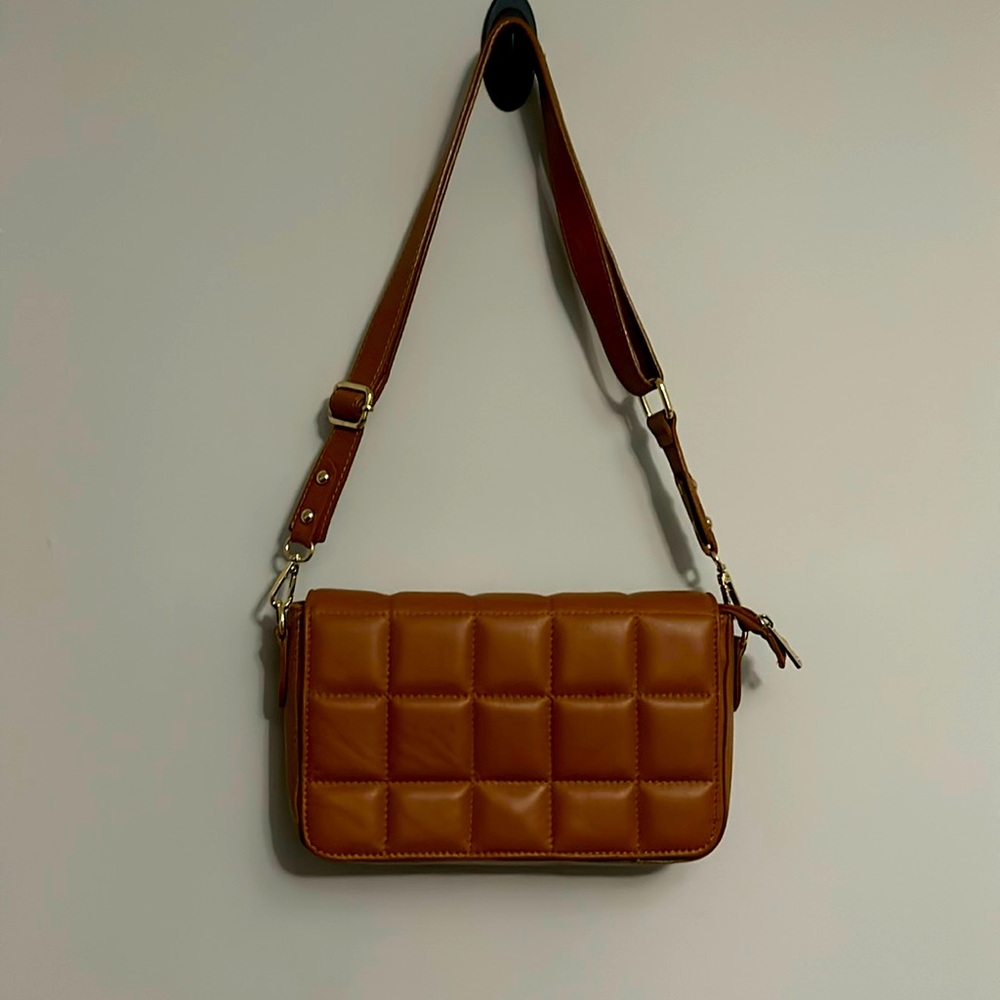 Unica Firenze Genuine Leather Brown Crossbody Handbag Shoulder Bag